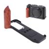 Aluminum Alloy L Quick Release Plate with Wooden Handle, Camera L Bracket for X M5 Digital Camera, 1/4 Inch Threaded Hole for Arca Tripod with Wood Grip view 4