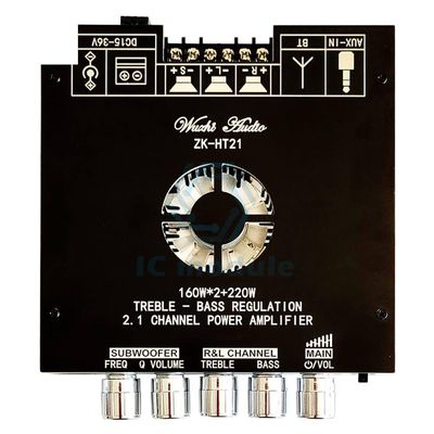 5.0 TDA7498E Digital Power Board 2.1 Channel 160Wx2+220W Speaker Stereo Audio AMP Module ZK-HT21