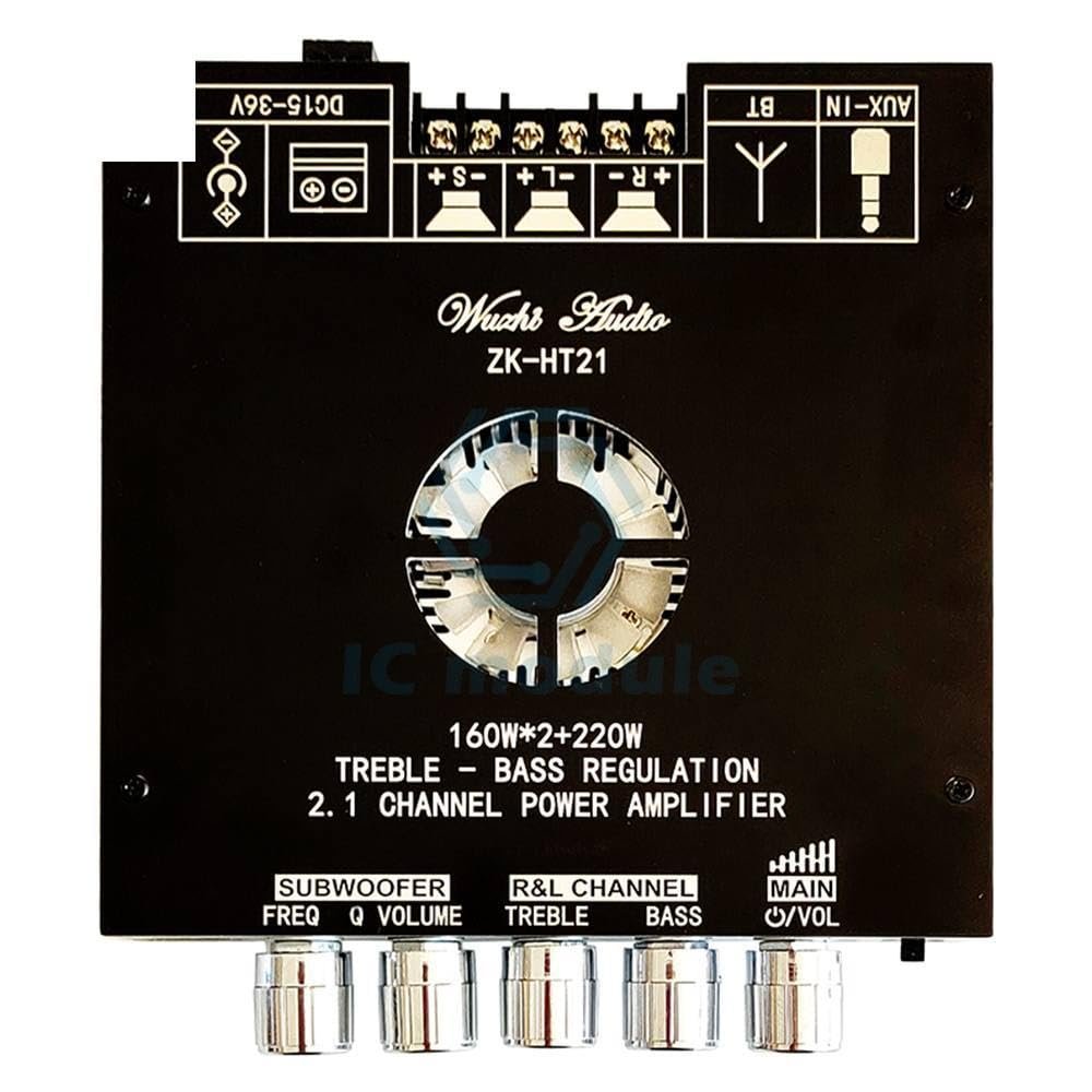 5.0 TDA7498E Digital Power Board 2.1 Channel 160Wx2+220W Speaker Stereo Audio AMP Module ZK-HT21