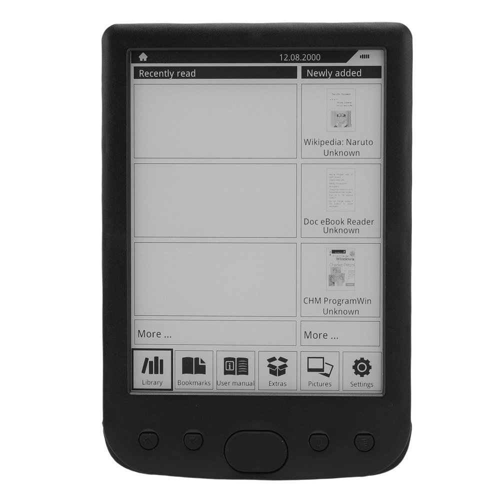 6 Inch, BK6025 800x600 Touch Screen Portable Electronic Book Reader, Brightness Adjustable Eye Friendly eBook Reader with Protective Case & 2500mAh Rechargeable (16GB)
