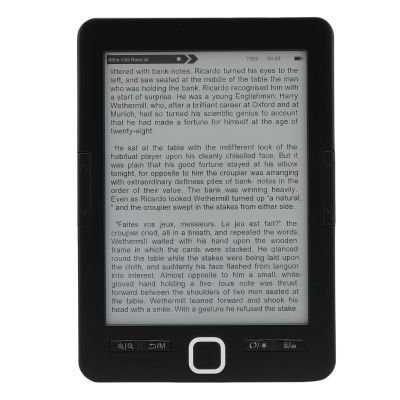 6 Inch, BK6033 HD Ink Screen Portable Electronic Book Reader Built in 8G Memory, Brightness Adjustable Eye Friendly eBook Readers for Kids Adults Seniors