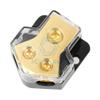 1pc 2 Way Power Distribution Block Power Ground Splitter 0/4gauge AWG for Car Audio Junction Box 1 in 2 Out view 2