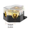 1pc 2 Way Power Distribution Block Power Ground Splitter 0/4gauge AWG for Car Audio Junction Box 1 in 2 Out view 4