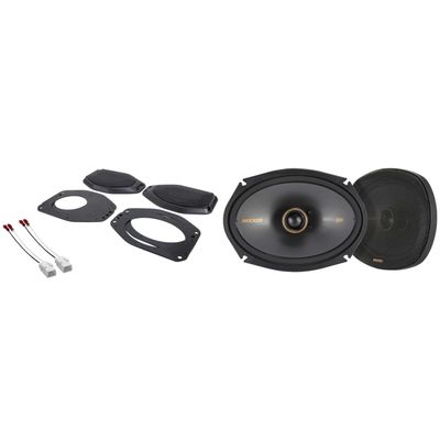 Kicker 51KSC6904 6x9 KS-Series Coaxial Speakers and Sound Bar Mounting Kit Compatible with Jeep JL (2018-2023) & JT (2020-2023)
