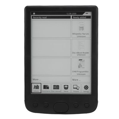 6 Inch, BK6025 800x600 Touch Screen Portable Electronic Book Reader, Brightness Adjustable Eye Friendly eBook Reader with Protective Case & 2500mAh Rechargeable (4G)