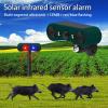 Outdoor Motion Sensor Alarm Solar 129dB with Ultrasonic Red Blue Strobe Light 4 Modes IP65 for Yard Garden Home Villa Yard Chicken Coop Farm view 3
