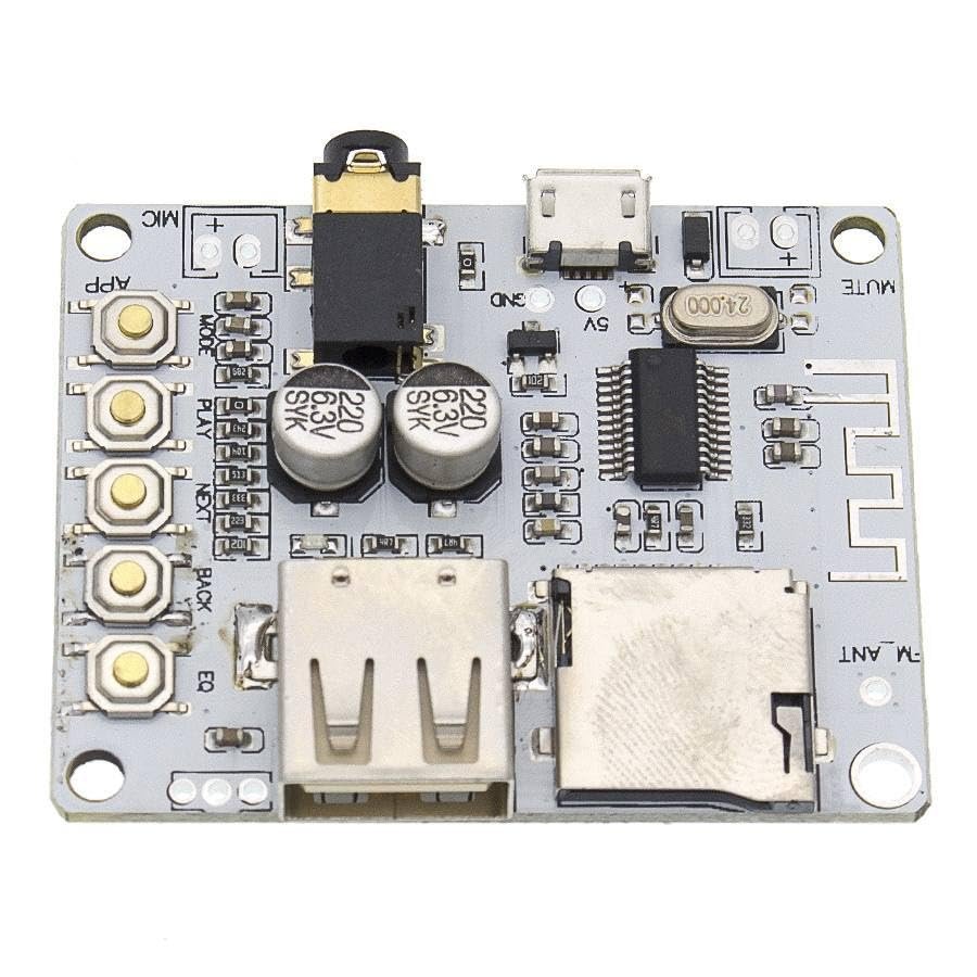 Audio Receiver Board with USB TF Card Slot decoding Playback preamp Output A7-004 5V 2.1 Stereo Music Module