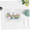HOLIDYOYO 1Pc Transparent Desktop CD Storage Box Office Files Organizer for Papers and Albums Lightweight and Practical Display Holder for Home and Office Use view 4
