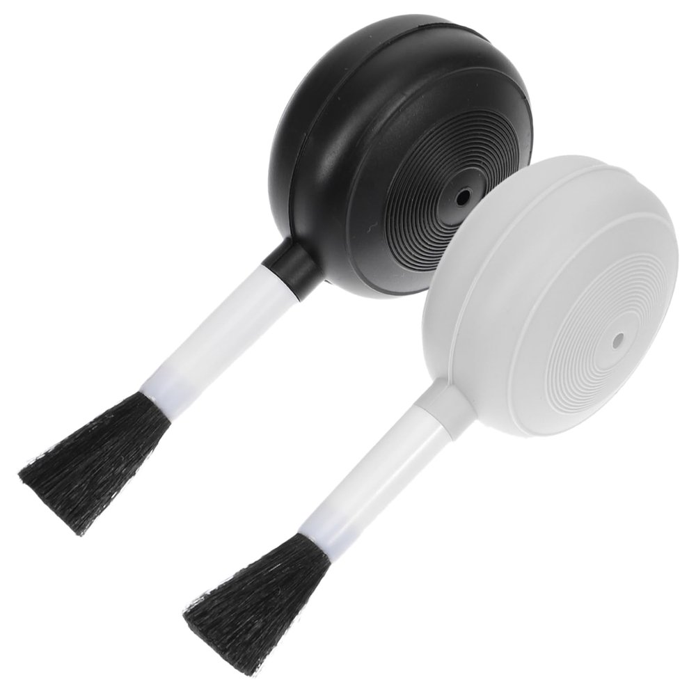 BUGUUYO 2pcs Air Dust Blower and Soft Brush Kit for Camera Lens and PC Cleaning Lightweight Compressed Air Pump and Brush Set for Sensor and Lens Maintenance