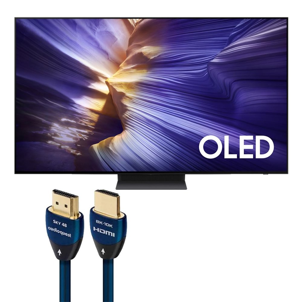 Samsung QN48S90FAFXZA S90F 48 Inch 4K OLED Smart TV with AudioQuest Sky 3m HDMI Cable