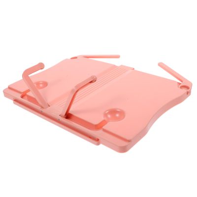 Portable Reading Rack for Boys and Girls, Adjustable ABS Book Stand in Pink