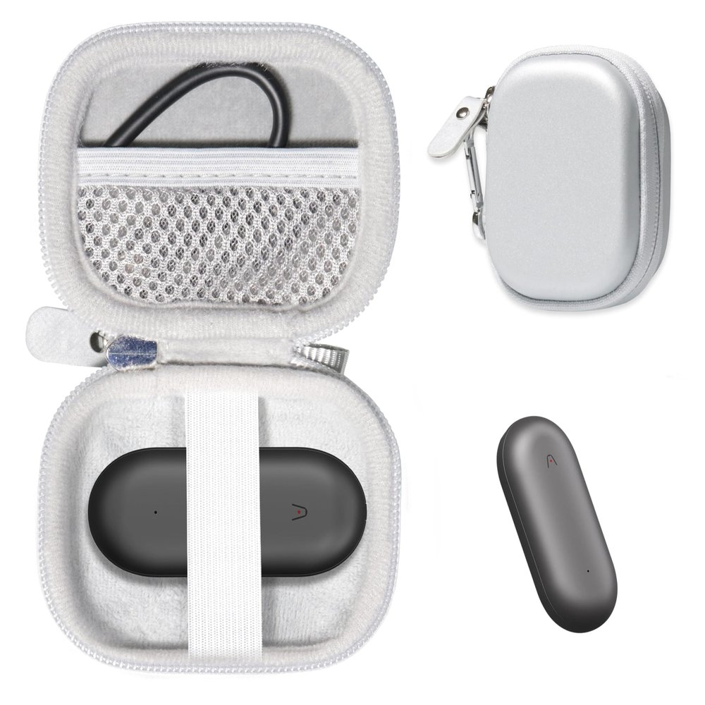 Alltravel Case for AI Voice Recorder compatible with PLAUD NotePin Voice Recorder (Silver)