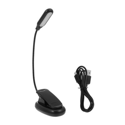 VILLCASE LED Clip Reading Light Adjustable Brightness USB Rechargeable Bedside Lamp for Night Fishing Dimmable Foldable Table Lamp Clamp