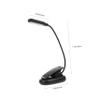 VILLCASE LED Clip Reading Light Adjustable Brightness USB Rechargeable Bedside Lamp for Night Fishing Dimmable Foldable Table Lamp Clamp view 2