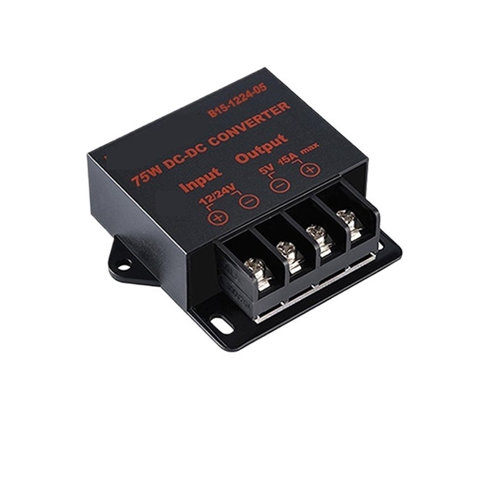 CAARLA Regulator Reducer Power Converter 12V to 5V 10A 24V to 5V 10A 15A DC DC Converter Regulator Car Step Down Reducer 12V/24V to 5V 10A 15AMP(12V 24V to 5V 15A)