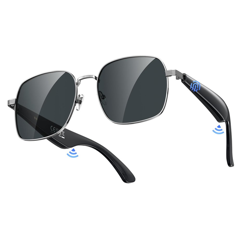 Al Smart Glasses, Bluetooth 5.4 Translation Glasses with Chat GPT & 100+ Language, Sunglasses with UV Protection & Anti-blue light, for Travel, Outdoor & Business, Blue Light Glasses for Woman and Men