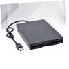 LOORGVEL 3.5-inch External USB 2.0 Floppy Disk Drive for Laptops Portable Floppy Disk Data Transfer Reader Compatible Black view 2