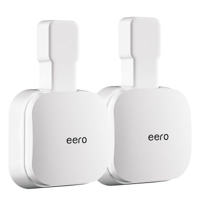Outlet Wall Mount Holder Compatible with eero Pro 6e/Pro 6 Mesh Wi-Fi System, Built-in Cable Management No Messy Wires, Space-Saving (2 Pack)