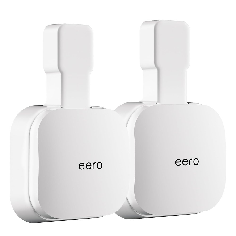 Outlet Wall Mount Holder Compatible with eero Pro 6e/Pro 6 Mesh Wi-Fi System, Built-in Cable Management No Messy Wires, Space-Saving (2 Pack)