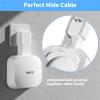 Outlet Wall Mount Holder Compatible with eero Pro 6e/Pro 6 Mesh Wi-Fi System, Built-in Cable Management No Messy Wires, Space-Saving (2 Pack) view 3