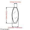 1PC K9 Optical Glass Double Convex Lens - 20-58mm Diameter, 40-200mm Focal Length(D26.9 F50 C5.4 E2) view 2