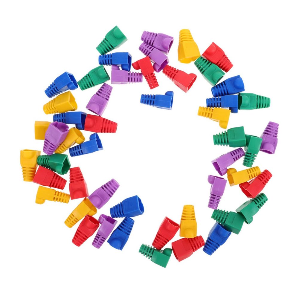 100pcs Cable Protective Caps - Connector Covers for Network Ethernet Cables - Compatible with Cat5, Cat6, Cat7