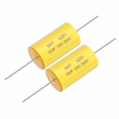 MECCANIXITY 2Pcs 12uf Frequency Divider Capacitor, 250V Axial Audio Speaker Crossover MKP Film Capacitor