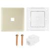 MECCANIXITY 1 Pack Ethernet Wall Plate 1 Port, Single Gang Ethernet Wall Outlet Jack Cat6 Punch Free RJ45 Coupler for Home Office, Gold view 1