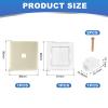 MECCANIXITY 1 Pack Ethernet Wall Plate 1 Port, Single Gang Ethernet Wall Outlet Jack Cat6 Punch Free RJ45 Coupler for Home Office, Gold view 2