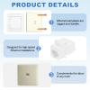 MECCANIXITY 1 Pack Ethernet Wall Plate 1 Port, Single Gang Ethernet Wall Outlet Jack Cat6 Punch Free RJ45 Coupler for Home Office, Gold view 3