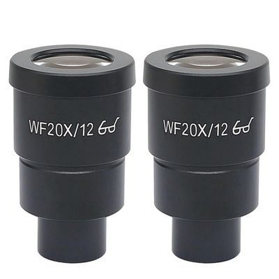 Microscope One Pair WF20X Eyepiece Lens for Stereo Microscope Field of View 10mm Or 12mm WF20X/10 WF20X/12(WF20X-12 Dia 30mm)
