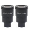 Microscope One Pair WF20X Eyepiece Lens for Stereo Microscope Field of View 10mm Or 12mm WF20X/10 WF20X/12(WF20X-12 Dia 30mm) view 1