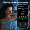xiaobi Smart Ring with Call/Clock/Events Alerts, No APP Subscription, Body Temp/Heart Rate/Women's Health Tracker, 5ATM Waterproof Fitness Ring for Android & iOS (Silver,8#) view 4
