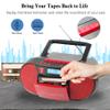 M-Amazup Boombox CD Player Portable, Cassette Player Combo with CD MP3 Bluetooth AUX TF USB FM Radio AC/DC Powered, Boom Box with Remote Control, Headphone Jack, Stereo Sound for Home,Kids,Gift view 4