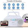 M-Amazup Boombox CD Player Portable, Cassette Player Combo with CD MP3 Bluetooth AUX TF USB FM Radio AC/DC Powered, Boom Box with Remote Control, Headphone Jack, Stereo Sound for Home,Kids,Gift view 2