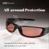 Bloomoak Rose Tinted Migraine Relief Glasses, UV 400 Protection Outdoor, FL- Flex Light Sensitivity Glasses for Fluorescent LED Glare, Photophobia, Eye Strain view 4