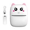 Wireless Inkless Printer for Students, Cat Face Design, Compact, Includes Thermal Paper and USB Cable view 1