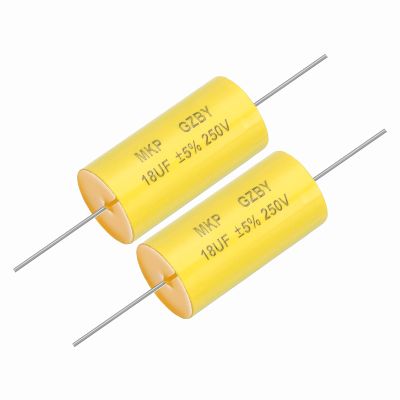 MECCANIXITY 2Pcs 18uf Frequency Divider Capacitor, 250V Axial Audio Speaker Crossover MKP Film Capacitor