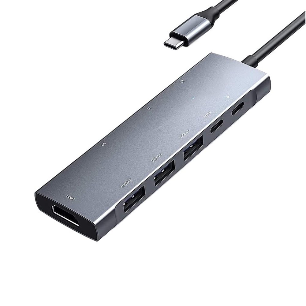 SIDUFHAOPKLL C HUB with 4K PD Charging, SD/Micro Card Reader, 3.0, 3.5mm Headphone Jack Type C
