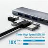 SIDUFHAOPKLL C HUB with 4K PD Charging, SD/Micro Card Reader, 3.0, 3.5mm Headphone Jack Type C view 4