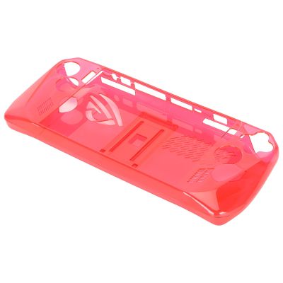 Keenso Transparent TPU Protective Cover with Stand for Rog Ally 2023, Antislip Clear Case [ 2 Pack ] (Red Transparent)