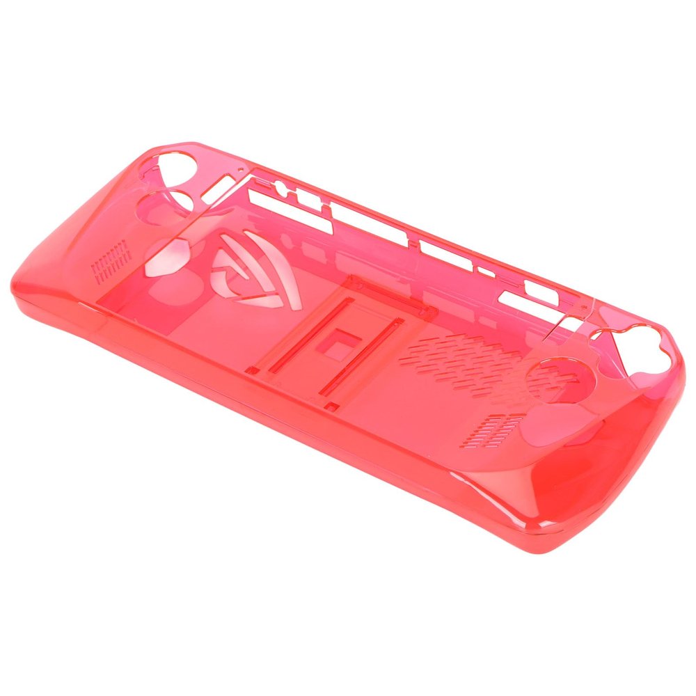 Keenso Transparent TPU Protective Cover with Stand for Rog Ally 2023, Antislip Clear Case [ 2 Pack ] (Red Transparent)