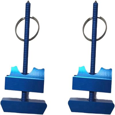 2X Stall Tool, Bathroom Stall Lock Keychain, Portable Door Lock for Hotel Rooms, Smart Shaker Tool, (Blue)