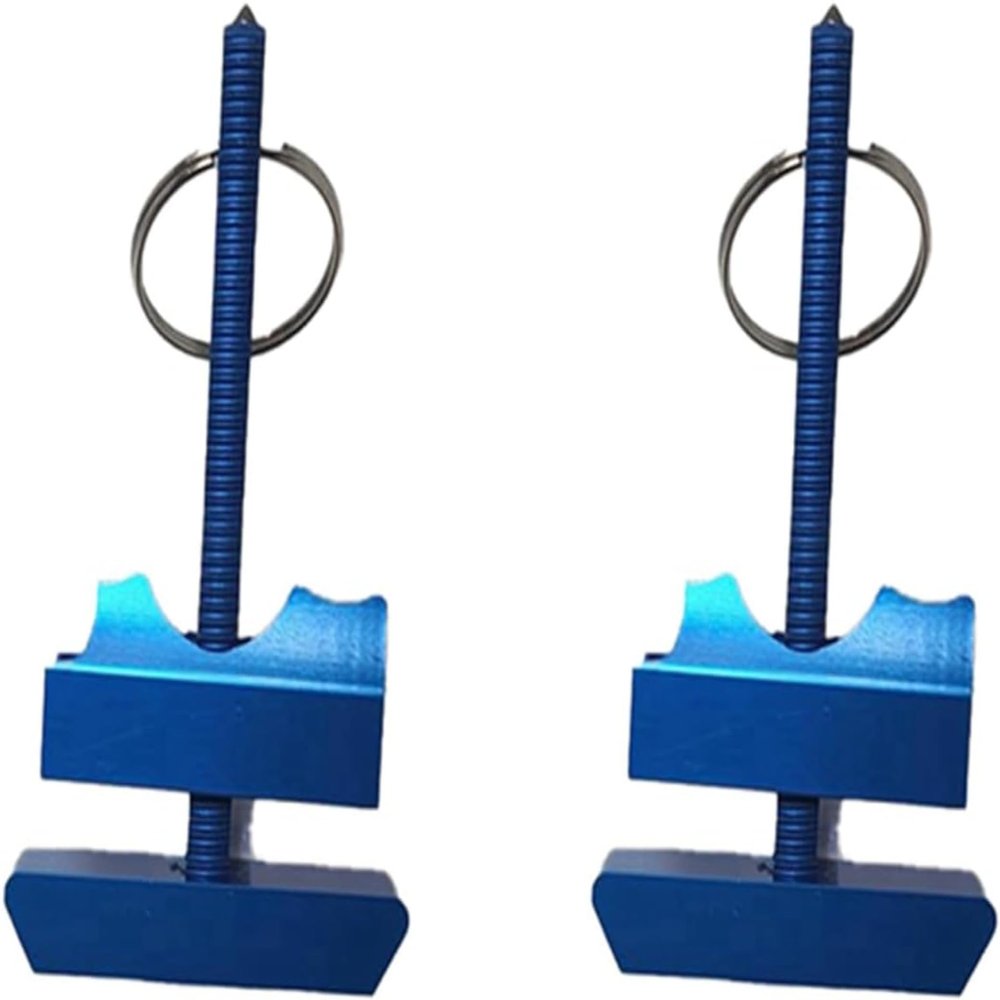 2X Stall Tool, Bathroom Stall Lock Keychain, Portable Door Lock for Hotel Rooms, Smart Shaker Tool, (Blue)
