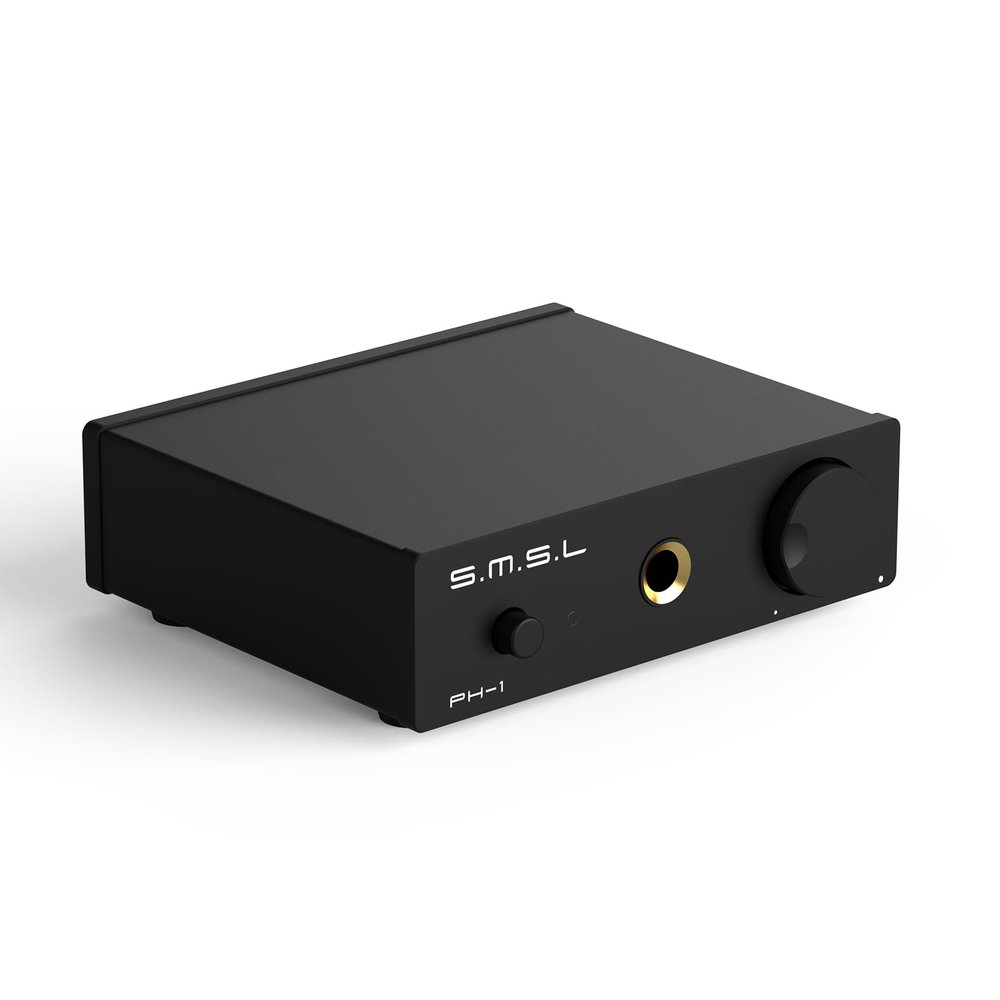 S.M.S.L PH-1 Mini Phono Preamp, Stereo Preamplifier with RCA/6.35mm Headphone Output, Preamp for MM Turntable Phonograph Record Player with DC 5V Power Supply