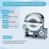 KCMYTONER 6 Pack Compatible for LK-5WBN LC-5WBN SS18KW Black on White 18mm 3/4" x 26' Label Tape Used in LW-600 LW-700 LW-900P LW-1000P Label Makers view 3