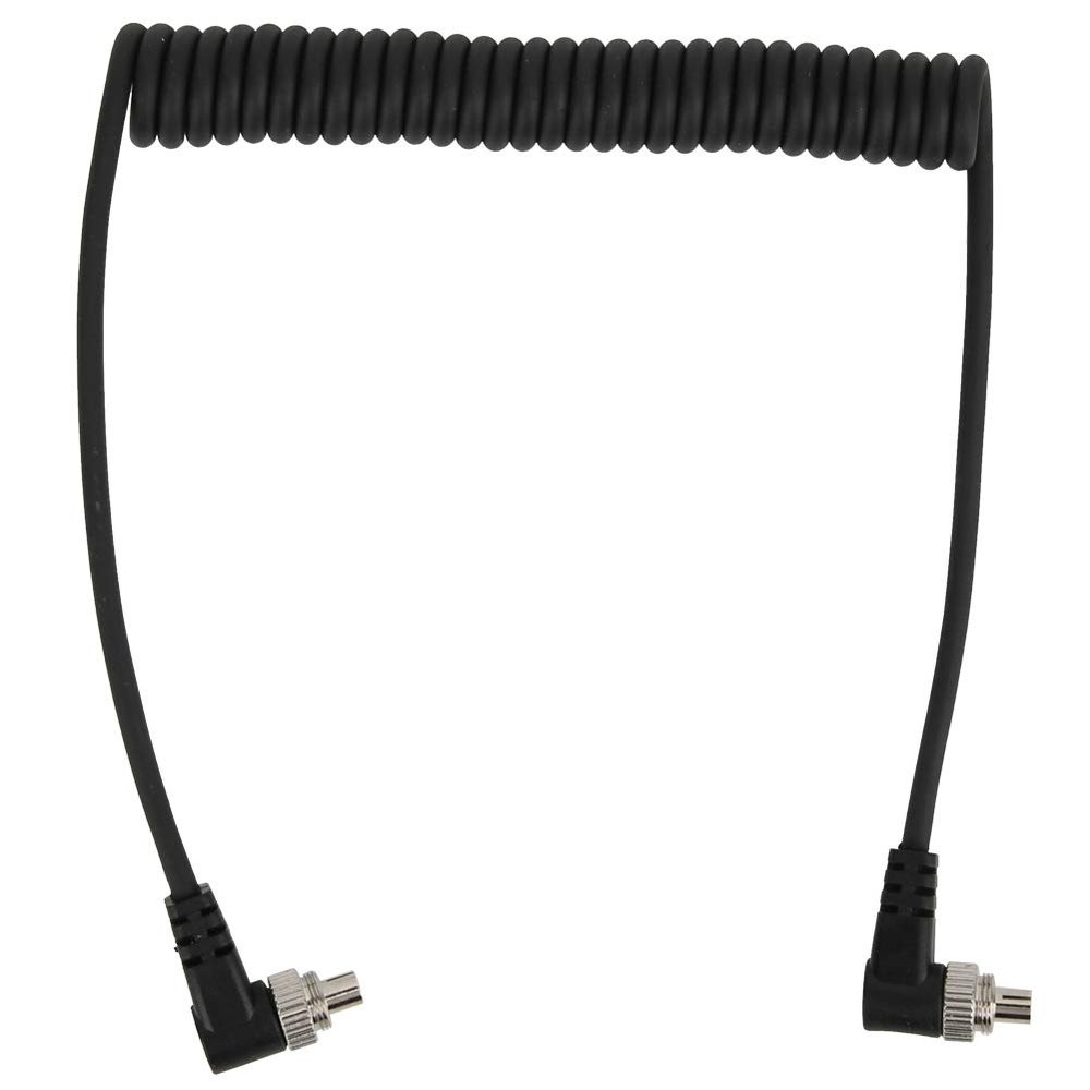 100cm Flash PC Sync Cable Cord PC Male to Male Connection Wire for Camera & Flash with Screw Lock