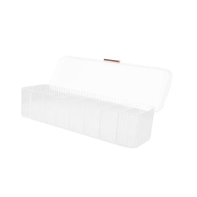 NUOBESTY Cable Organizer Dividers Plastic Cable Management Box Simple Design Tidy Storage Solution Suitable for Users White