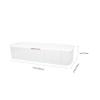 NUOBESTY Cable Organizer Dividers Plastic Cable Management Box Simple Design Tidy Storage Solution Suitable for Users White view 2