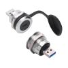 ANMBEST 2PCS Panel Mount USB Adapter, USB C Female to USB3.0 Male Circular Connector, 5Gbps Data Transfer USB Pass Through Cable Coupler Extension Converter with Waterproof/Dust Cap view 1